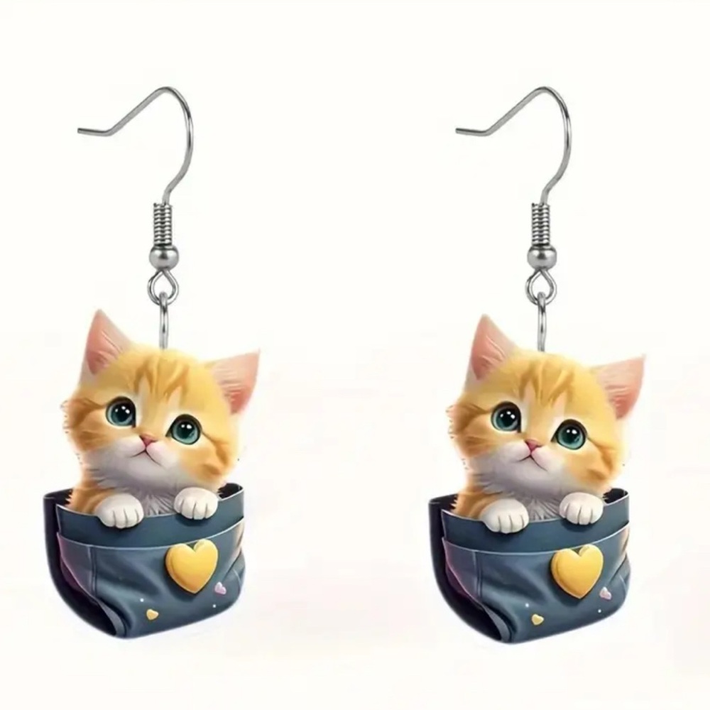 Adorable Kitty Pocket Earrings